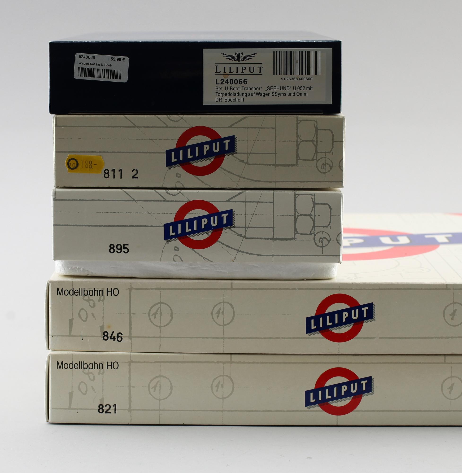 MODELLTÅGSSET, 5 st, Liliput, Österrike.