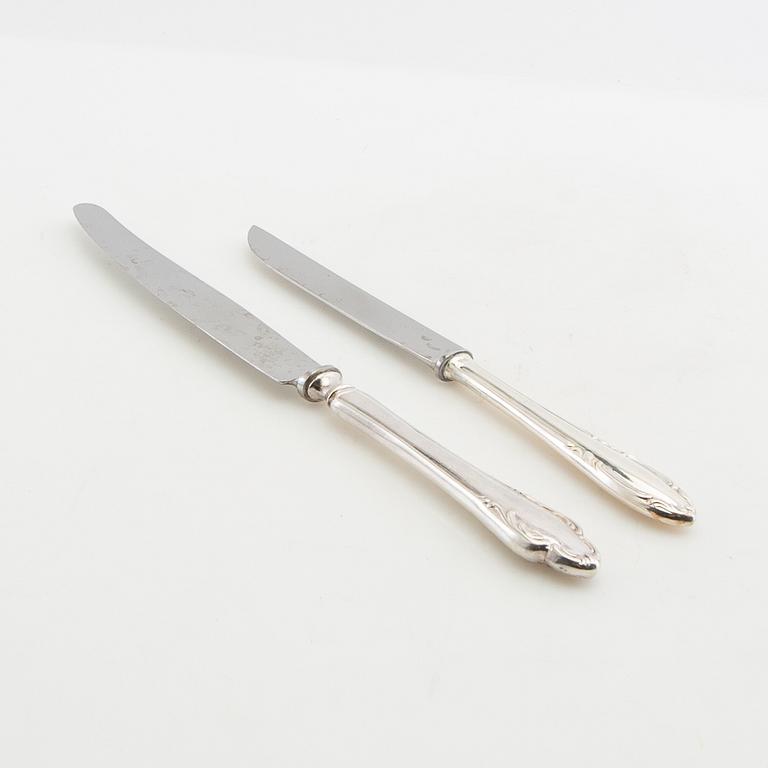 Cutlery service parts, 127 + 31 pieces, model Haga, GAB and C. G. Hallberg, Stockholm, 1950s/1960s.