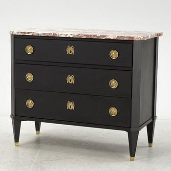 A Gustavian style chest of drawers, second half of the 19th century.