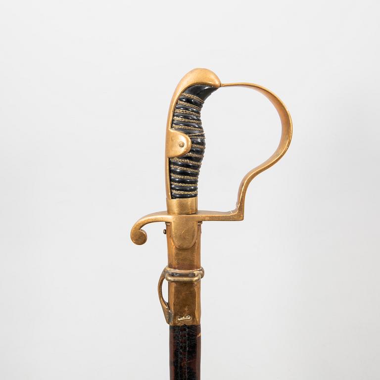 Sabel, tysk, m/1889 för underofficer, med balja.