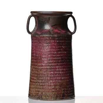 Stig Lindberg, a stoneware floor vase, Gustavsberg studio, Sweden 1967.