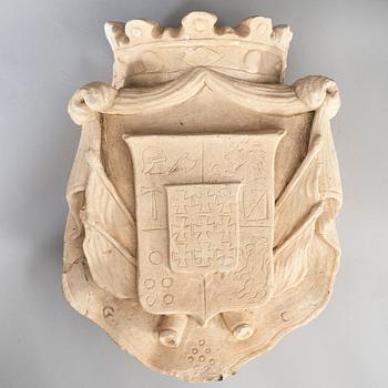 VÄGGRELIEF, kalksten, 1900-tal.