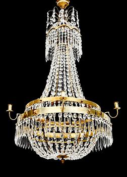 LJUSKRONA, gustaviansk stil, omkring år 1900. Höjd ca 120 cm.