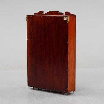 A Chinese hardwood hanging display cabinet, 20th century.