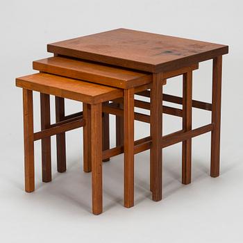 Olof Ottelin, A 1960s 'Triplex' nesting table for Oy Stockmann Ab, Keravan Puusepäntehdas, Finland.