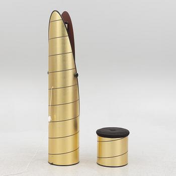 A 'Roulette' mirror and stool, AB Nybrofabriken, Fröseke, second half of the 20th Century.