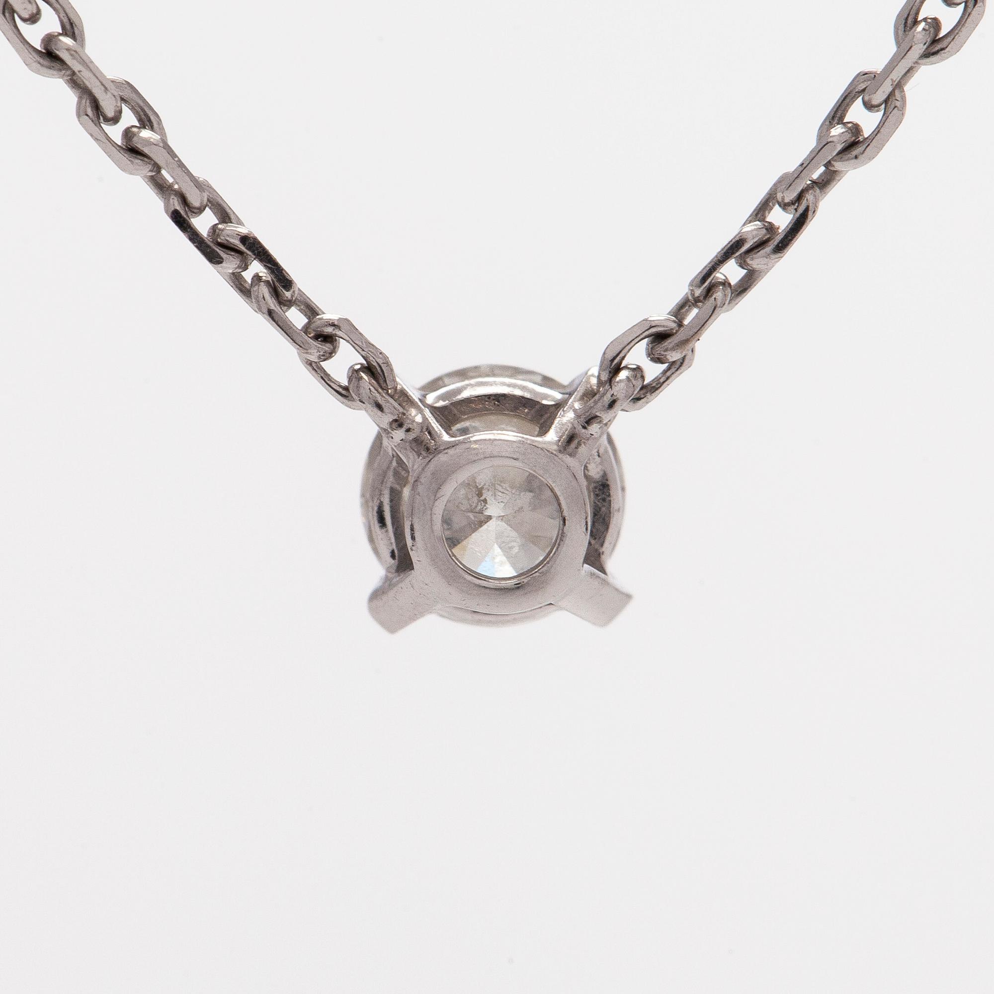 Cartier, halsband, "1895", 18K vitguld med briljantslipad diamant.