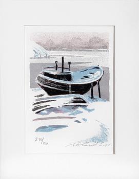 ROLAND SVENSSON, färglitografier, 4 st, sign, dat 90 o numr 270/400.