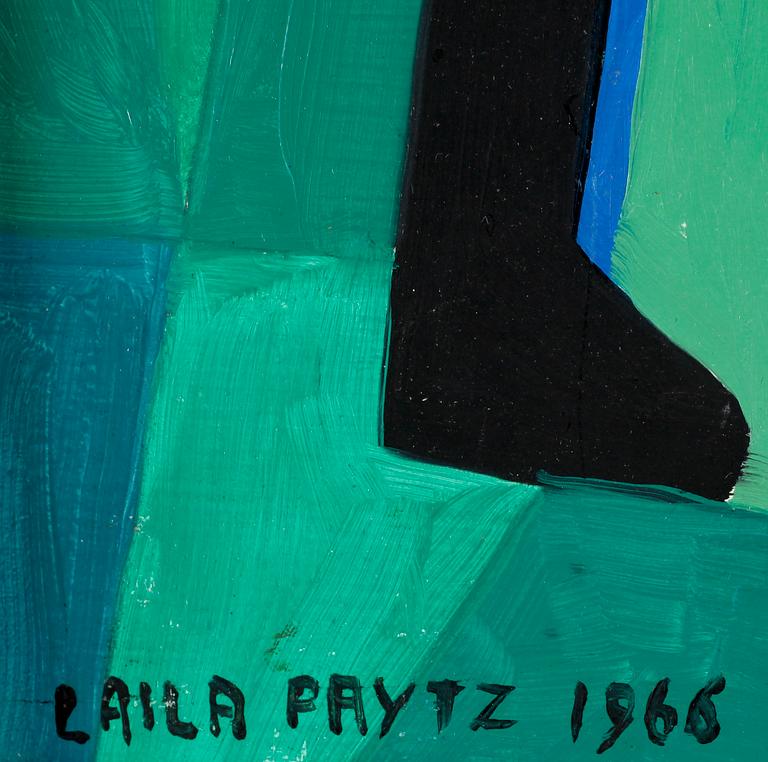 LAILA PRYTZ, olja på pannå. Sign o dat 1966.
