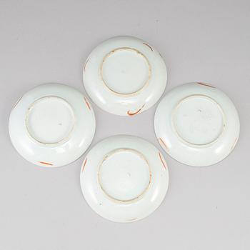 FAT, fyra stycken, porslin. Qingdynastin, 1800-tal.