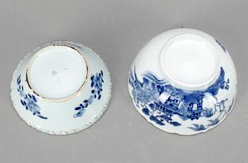 MATSKÅLAR, 4 st porslin, Qianlong (1736-1795).