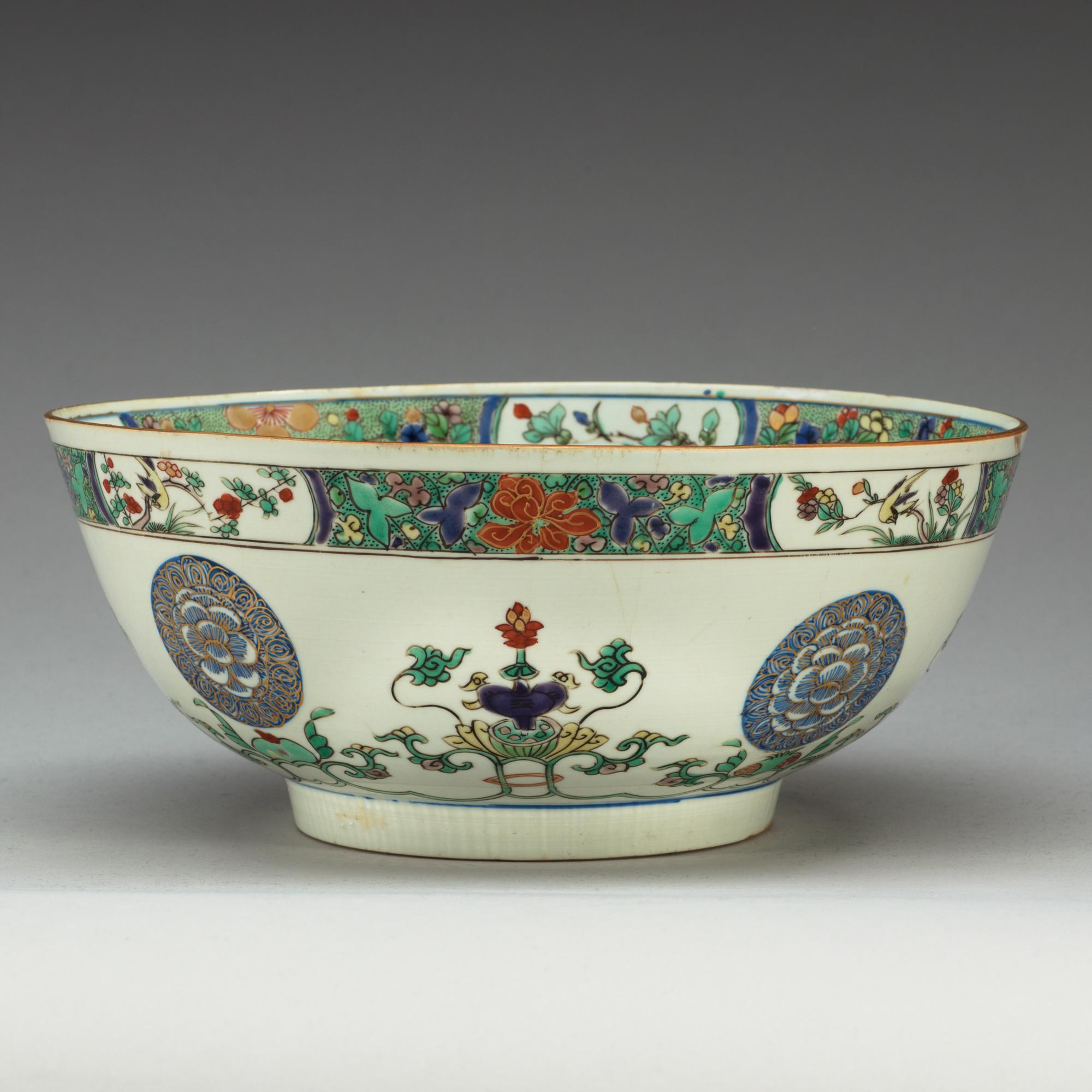BÅLSKÅL, porslin. Qing dynastin, Kangxi (1662-1722).