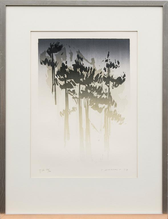 TAPANI MIKKONEN, litografi, signerad, daterad -84 och numrerad Tpl'a 84/100.