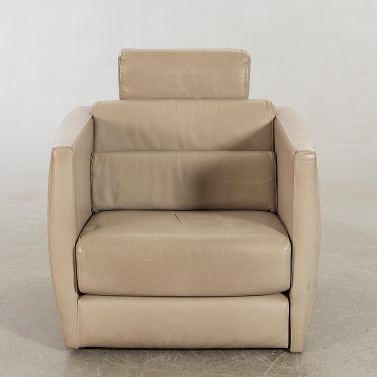Armchair, Roche Bobois, 1980s-1990s. Leather.