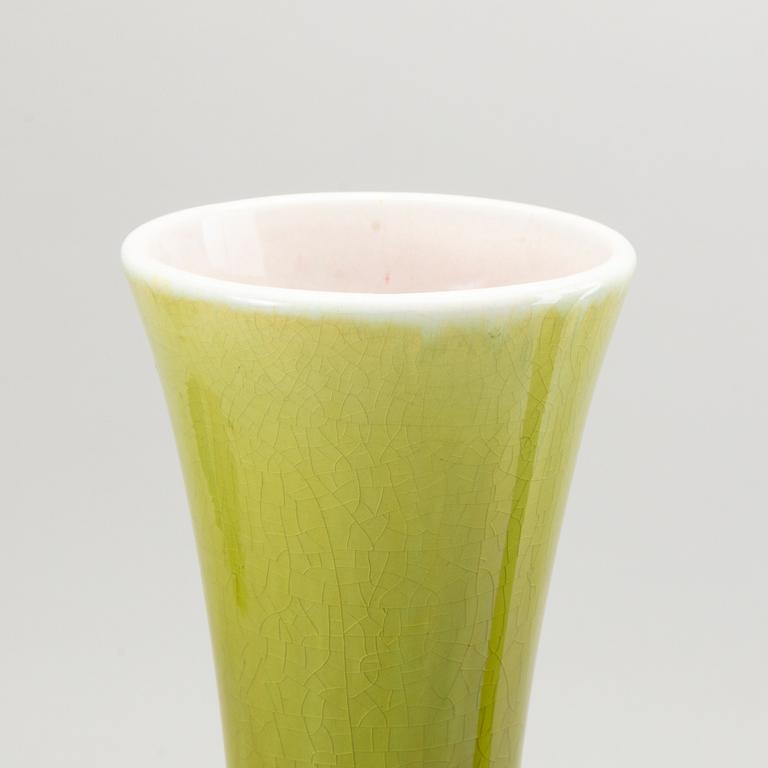 A pair of Rörstrand creamware vases, circa 1900.