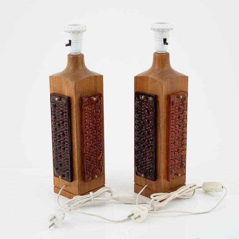 Bordslampor, ett par, 1960/70-tal.