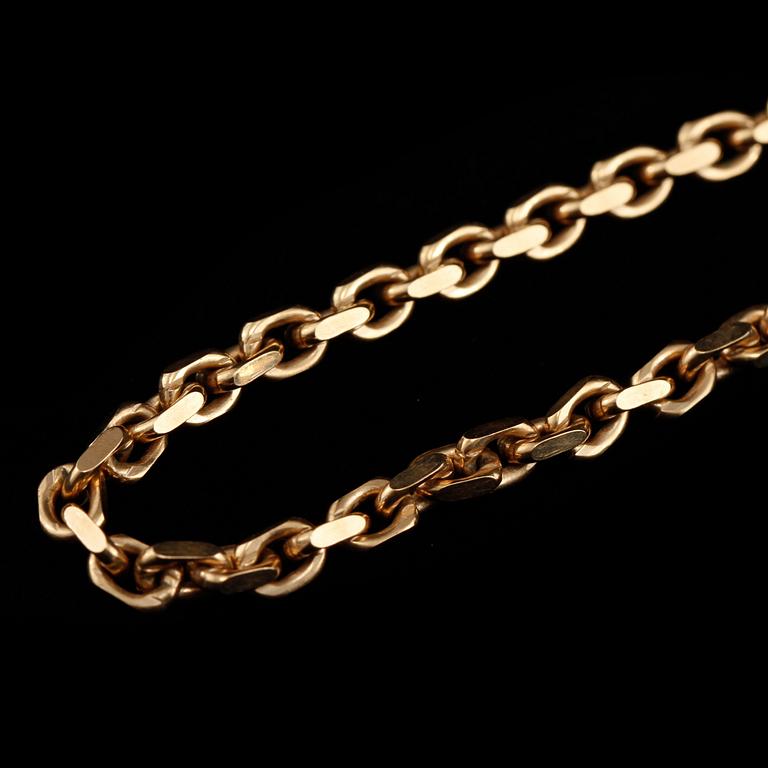 HALSLÄNK, 18k guld, Balestra, Italien, 1900-talets slut. Vikt 35 g.