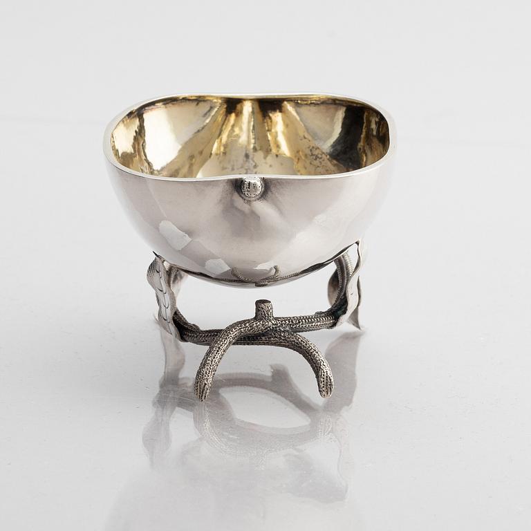 A Russian silver bowl on foot, mark of Adolf Masche, assay master Edward Brandenburg, St. Petersburg 1857.
