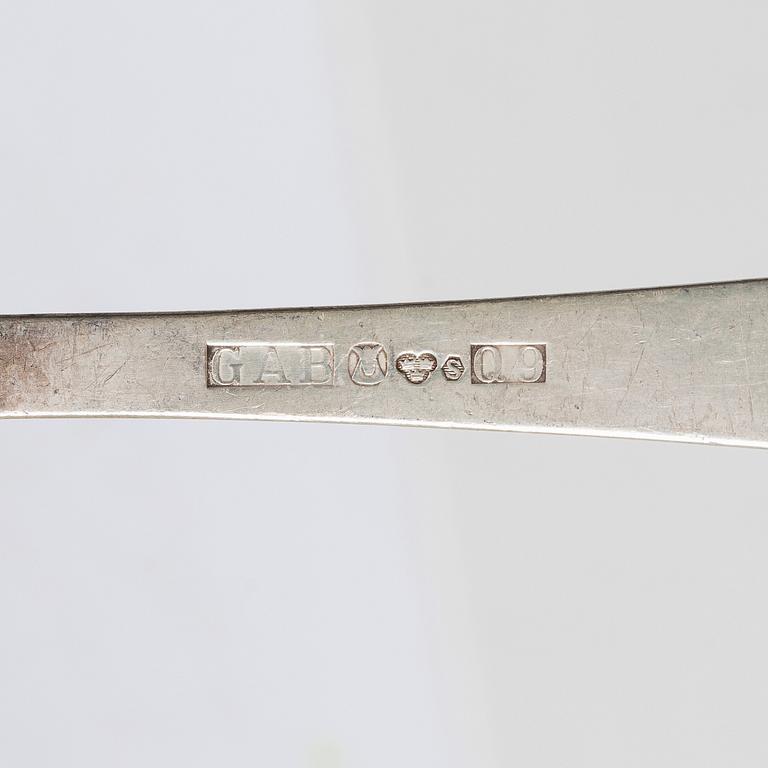 Bestickservis, 51 delar, silver, "Rosenholm", GAB, Stockholm, 1900-talets mitt.