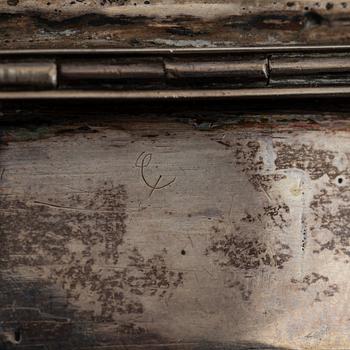 Dosa, guld, samt dosor, 4 st, silver. 1800-1900-tal.