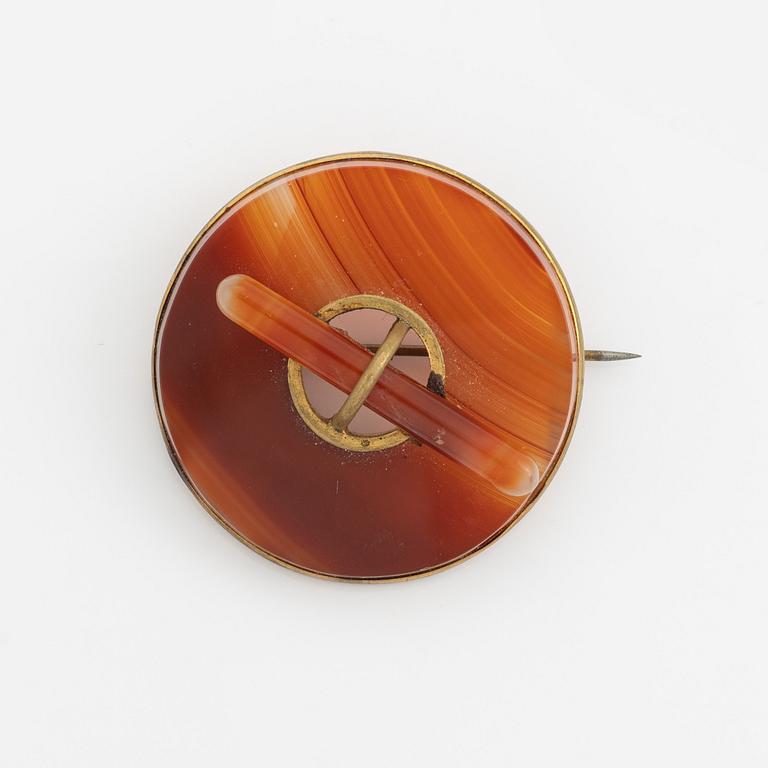 Scottish agate brooch.