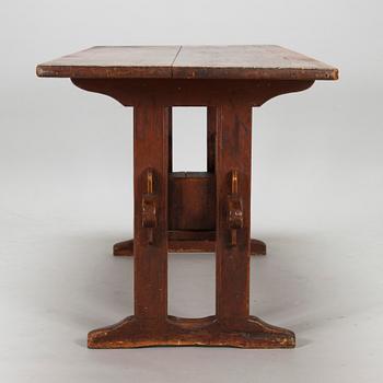 A trestle table, vernacular, Finland, early 19th century.