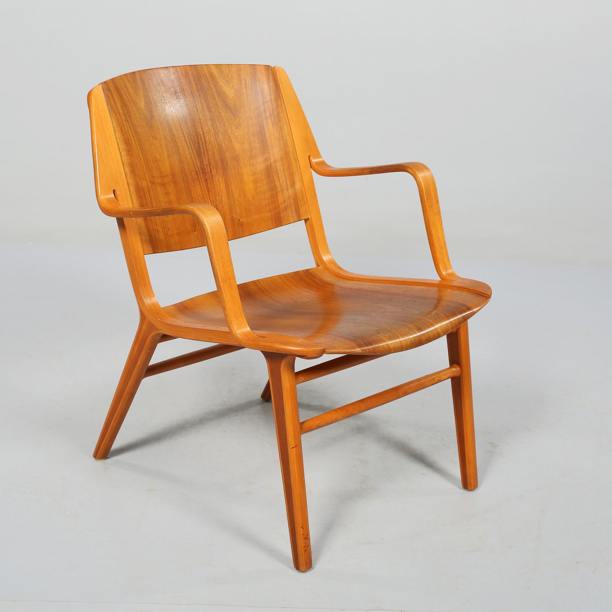 KARMSTOL, "Ax- Chair", Peter Hvit och Orla Mölgaard-Nielsen, Fritz Hansen, Danmark, 1950-/60-tal.