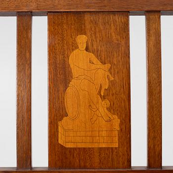 Karmstolar, ett par, empire, Sydsverige, 1800-talets första hälft.