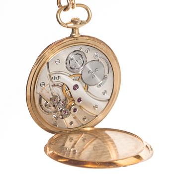 FICKUR, 18k guld, Alex Hüning, Geneve, 1900-talets början. Total vikt ca 80 gram.