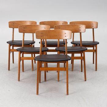 Chairs, 6 pcs, Farstrup, Denmark, 1950s/60s.