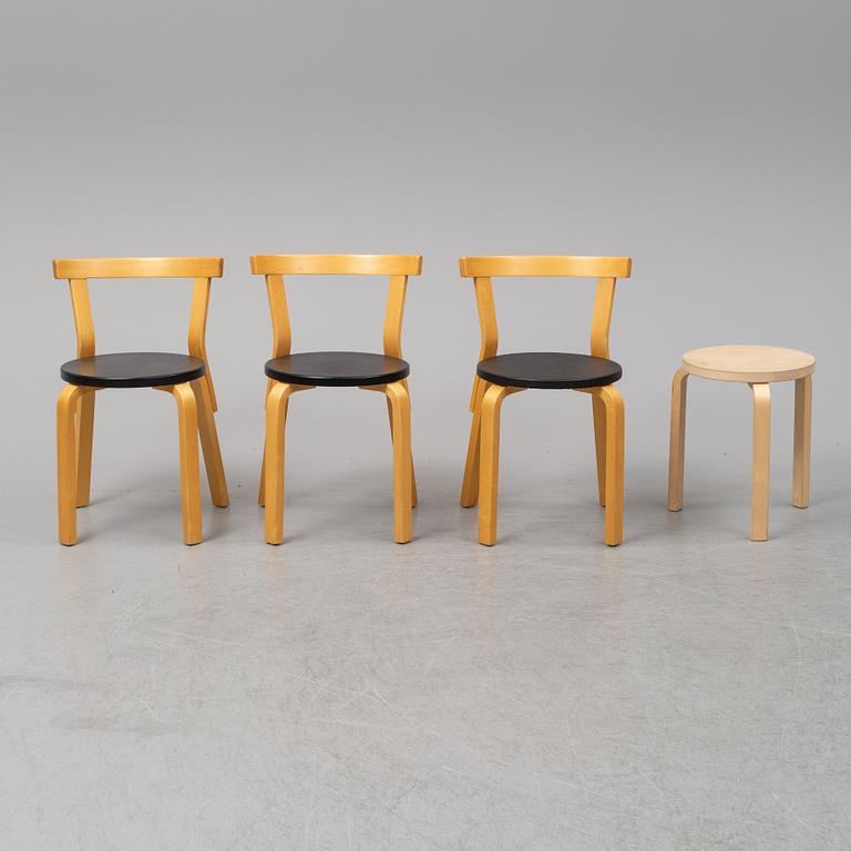 ALVAR AALTO, a five piece birch dining suite from Artek, Finland.