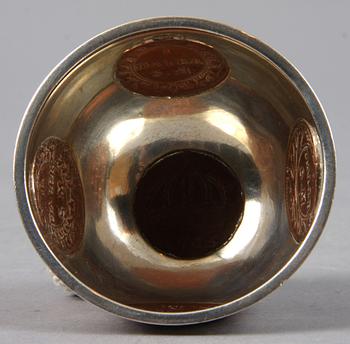 PARTI SILVER, 9 delar, 1800/1900-tal. Bl a importstämplar. Tot. vikt 481 g.