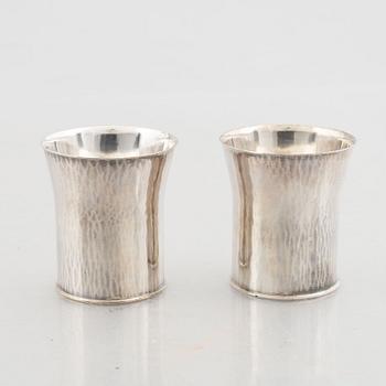 A pair of Swedish silver cups, mark of Sigurd Persson, Stockholm 1973.