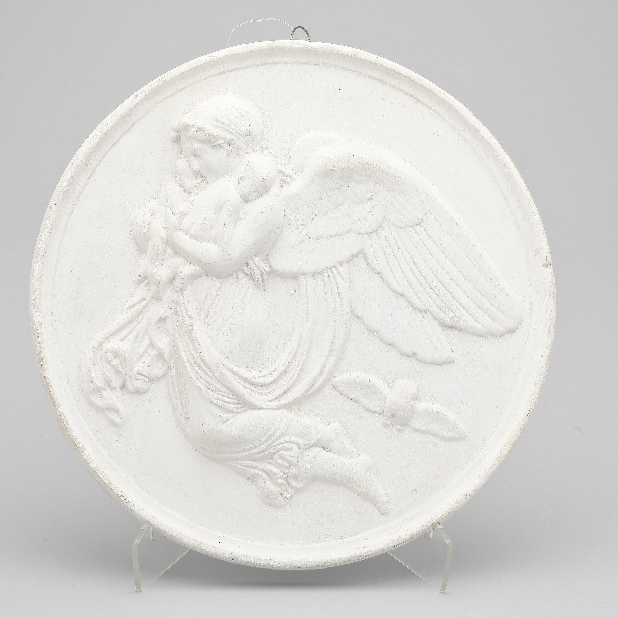 GIPSRELIERFER, 2 st, troligen 1800-tal.