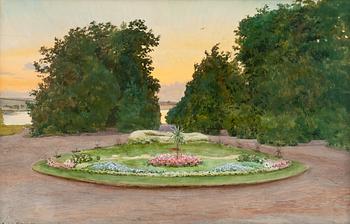 382. Albert Nikolaevich Benois, EVENING IN THE PARK.