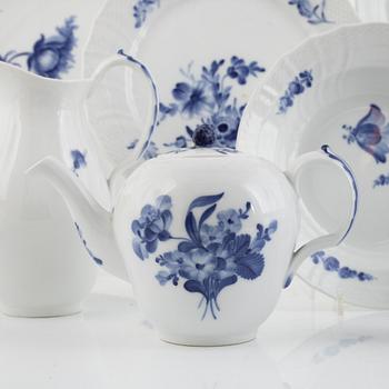 A 73-piece porcelain dinner service, "Blue Flower", Royal Copenhagen, Denmark.