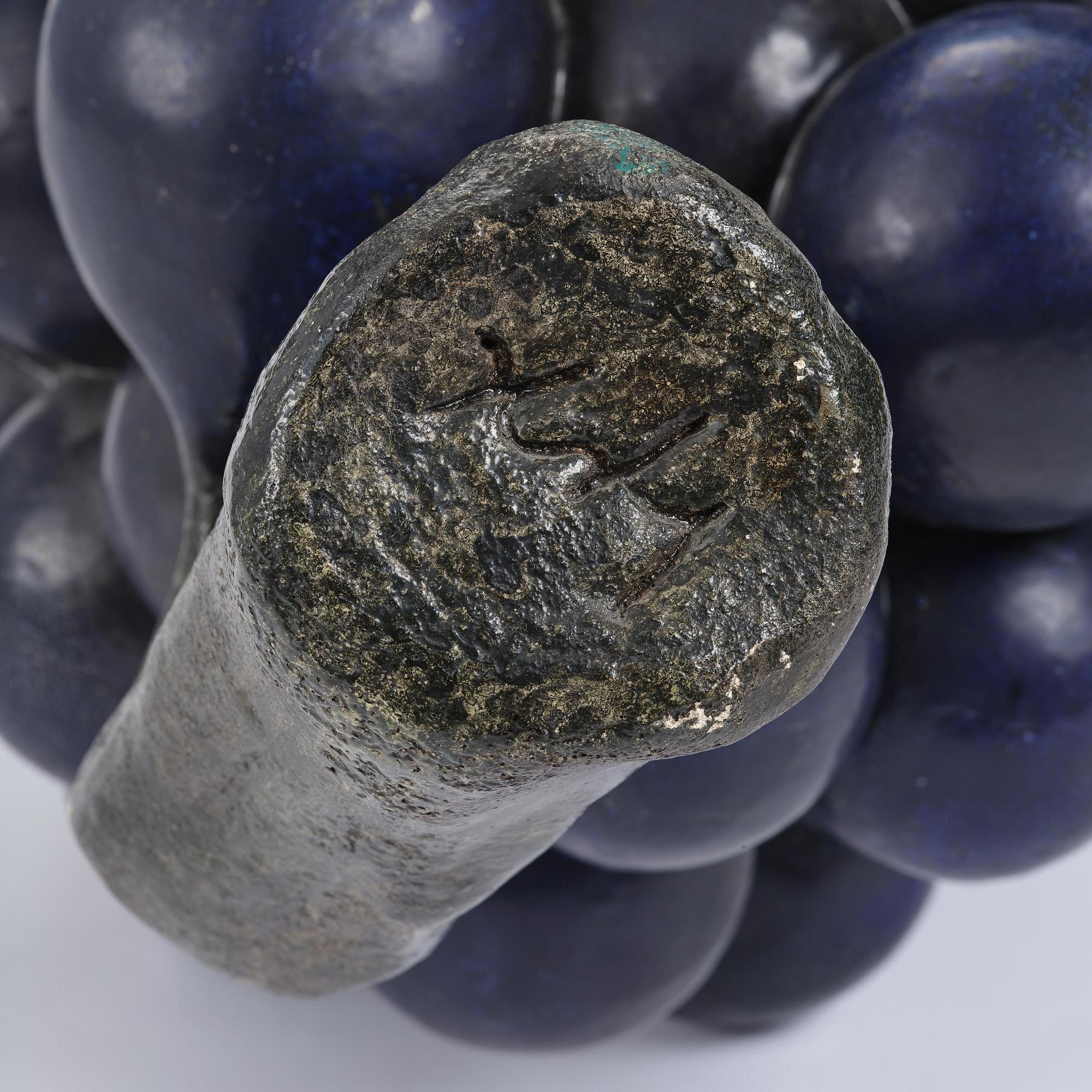 Hans Hedberg, a large faience sculpture of a bunch of grapes, Biot, France.