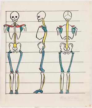 MAX GOLDSTEIN (MAGO), ca 50 st, anatomiska-, arkitektoniska- och dräktskisser, vissa signerade och daterade, från 40-tal.