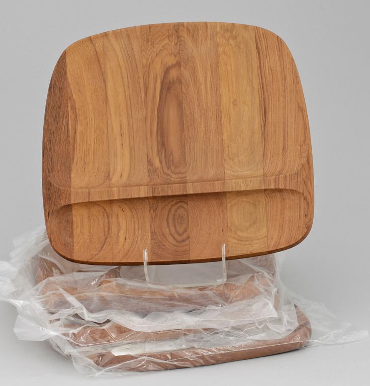 TALLRIKAR, 4 st, teak. Richard Nissen, Danmark. 1900-talets mitt.