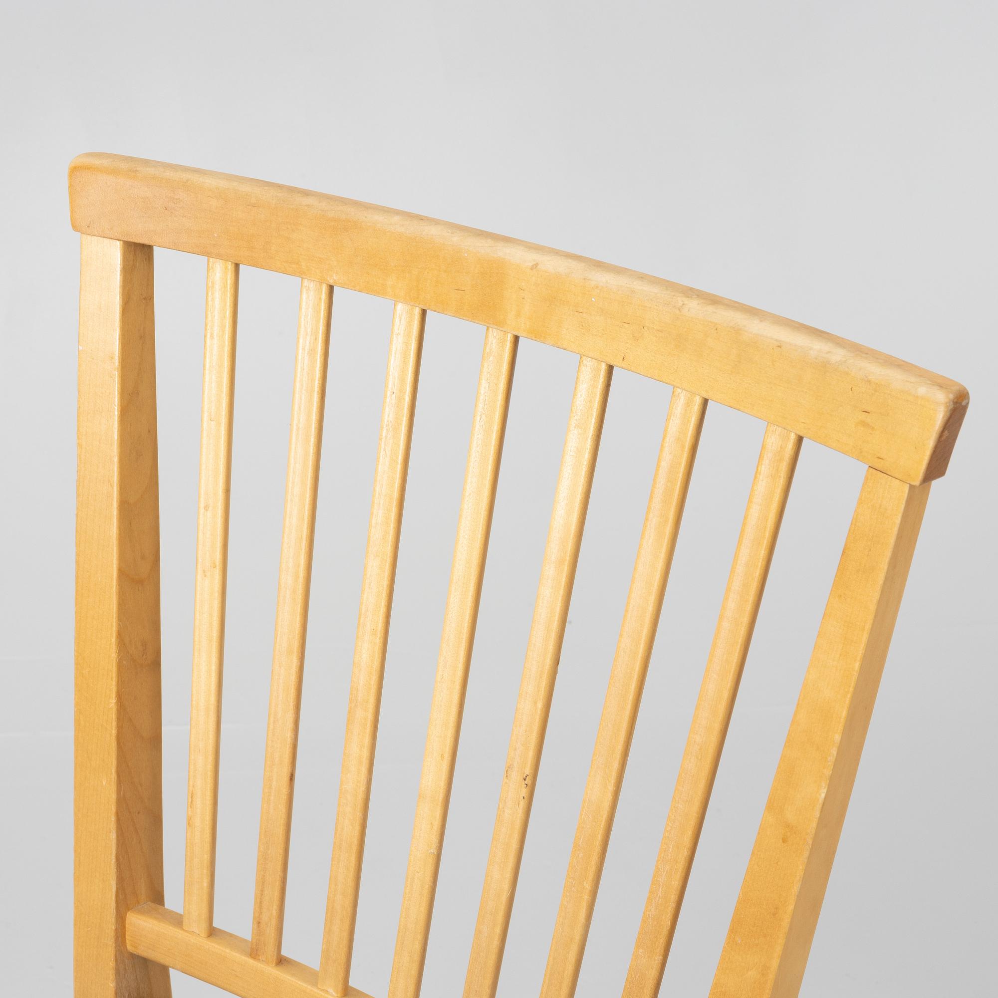 Carl Malmsten, matbord med 4 stol."Vardags", Stolab, 1999.