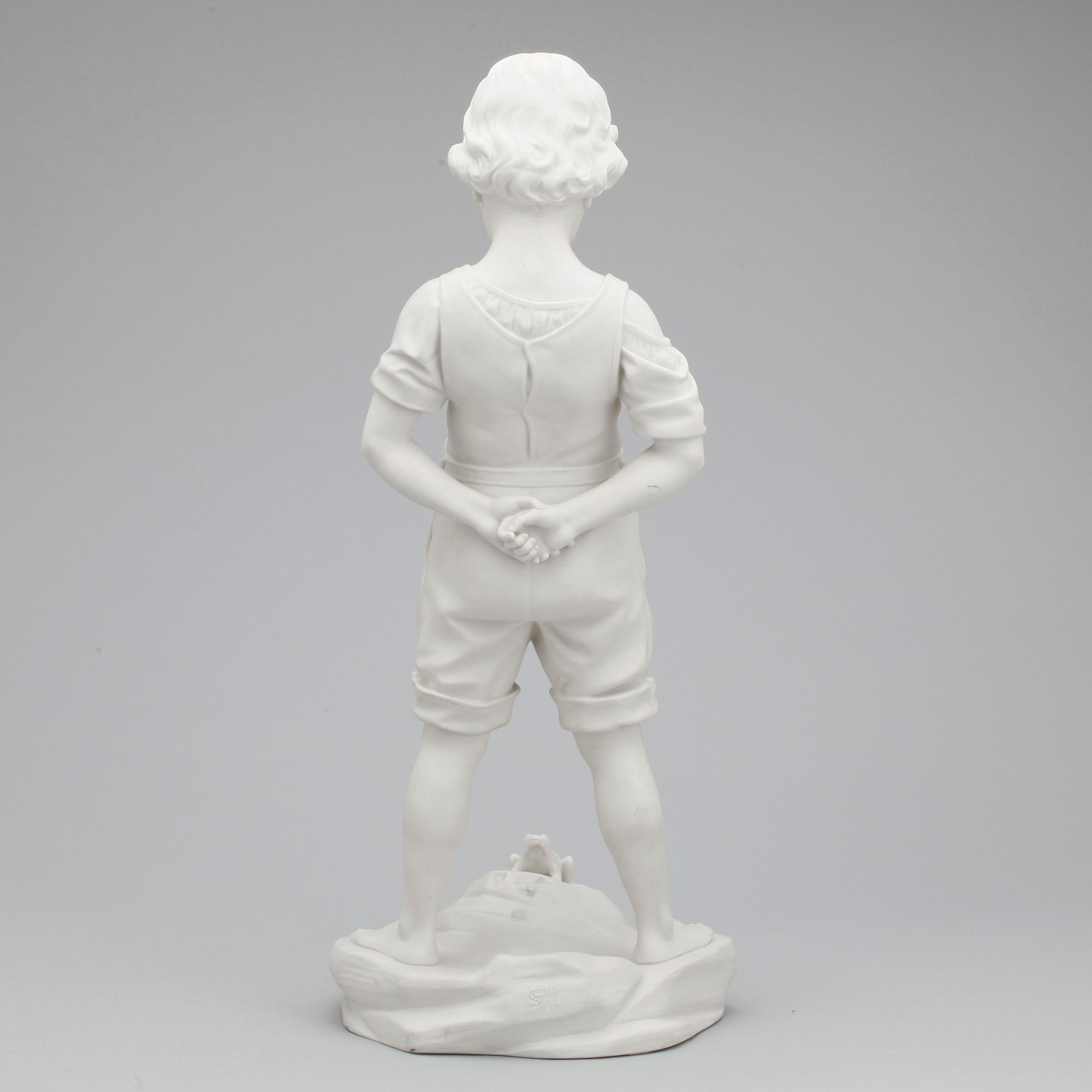 SKULPTUR, parian, efter Per Hasselberg, Gustavsberg, 1906.