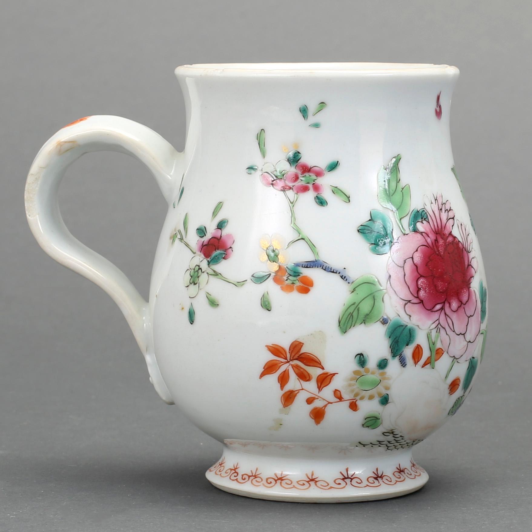 MUGG, porslin, Kina, Qingdynastin, Qianlong (1736-1795).