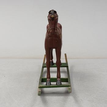 An early 20th century rocking horse.