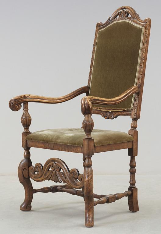 KARMSTOL, barockstil. 1900-tal.