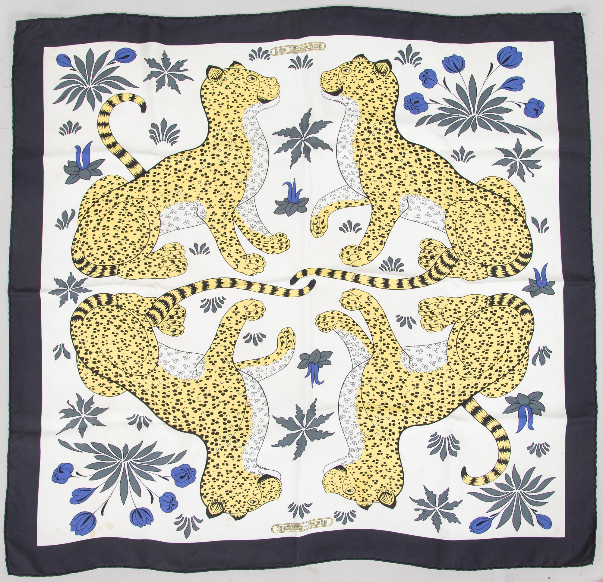 Hermès, scarf, "Les Leopards".