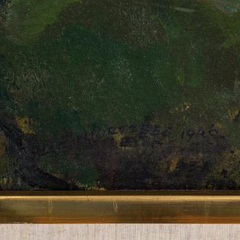 OLLE HJORTZBERG, oil on paper-panepl, signed and dated 1931, 1946.