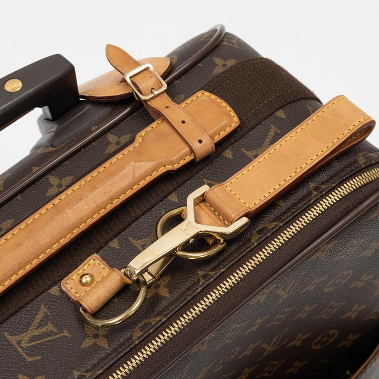 A monogram printed leather "Pegase 45" cabin bag by Louis Vuitton.