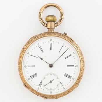 Pocket watch, 14K gold, 37,5 mm.