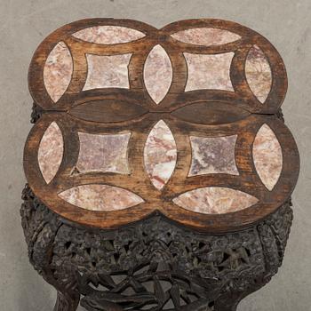 A SMALL CHINESE TABLE/STOOL, around the year 1900.