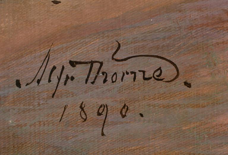 ALFRED THÖRNE, olja på duk, signerad och daterad 1890.